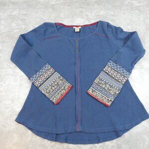 Sundance Embellished Sleeve Boho Ribbed Knit